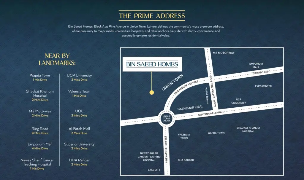Bin Saeed Homes Location